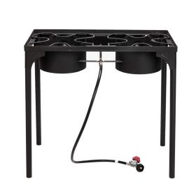 105000 BTU High Power Camping Burner Outdoor Stove Portable Propane Gas Cooker for Camping Cooking Backyard BBQ Grill Outdoor Cooking Equipment H