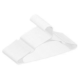 VEVOR Hangers, 0.2 in Ultra-Thin, 50 Pack White Plastic Hangers with Stable Triangular Top Structure & Wider Notch Design