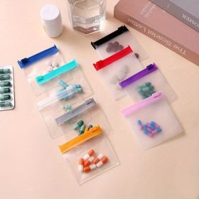 Reusable Split Bag Set, 10 Self-sealing Drug Organizer, Clear Pill Bag With Slide Lock, Travel Pill Bag For Pills And Small Items (Option: 100pcs)