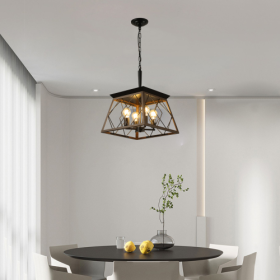 Farmhouse Chandelier 4 Lights Vintage Antique Chandelier Lamps -no Bulbs-Unusable Platform - Temu (Color: BLACK)