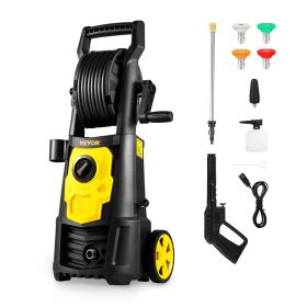 VEVOR Electric Pressure Washer, 2000 PSI, Max. 1.76 GPM Power Washer w/ 30 ft Hose, 5 Quick Connect Nozzles, Foam Cannon, Portable to Clean Patio (Max Pressure: 2000 psi, Water Flow Rate: 1.76 GPM)